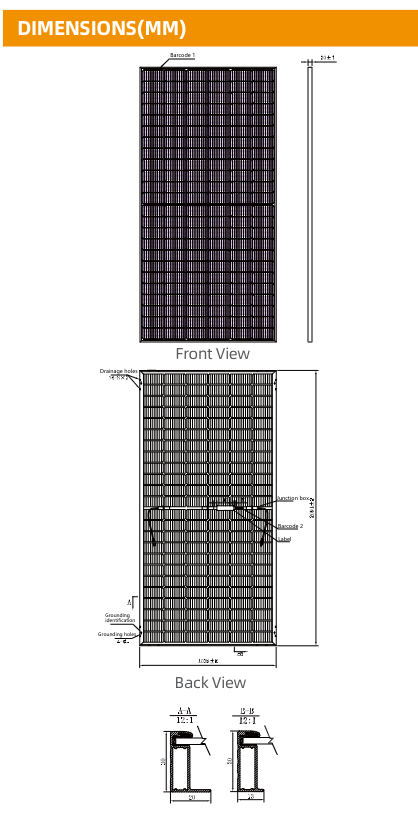 ZNShine 455w Bifacial Aurinkopaneeli , 36kpl (lava) - Image 6